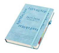 Academic Diary 2025 2026 Page a Day A5,Mid Year Planner Organiser Journal 2025/26 Day per Page,Daily and Monthly Planner from July 2025 to June 2026 (Blue)