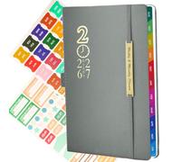 Academic diary 2026-2027 - 18 Month Diary a5 Week to View From Jul 2026 to Dec 2027 with Monthly Tabs, 100GSM Paper (Grey)