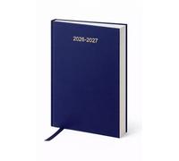 Academic Diary 2026-2027 A4 Day Per Page Student Diary - Navy Blue Hardcover Academic Planner 2026-27, August 2026-July 2027, Ribbon Marker, Study Planner for School, University & Teacher Planner