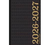 Academic Diary 2026-2027 A4 Week To View | Smart Navy & Gold: Large Mid Year Planner | August - July (UK Holidays & Moon Phases)