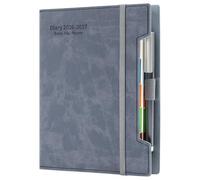 Academic Diary 2026-2027 A5 Day Per Page, Daily Planner,2026-2027 Diary from Jul 2026 to Jun 2027,12 Months Agenda,Daily Diary with Hard Cover, Pen,Pen Loop, Stickers (Blue)