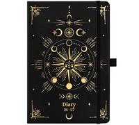Academic Diary 2026-2027 - A5 Diary 2026-2027 Week to VIew from August 2026 to July 2027, with Pen Loop, 21.3 x 14.7 x 1.6 cm, phase of the moon