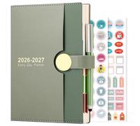 Academic Diary 2026-2027 A5 Page a Day, from August 2026 to August 2027, 13 Months Daily Planner,Hardcover Diary with Pen (Green)
