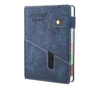 Academic Diary 2026-2027 A5 Page A Day,Productivity Daily Planner from Jul 2026 to Jun 2027 With Monthly Tabs, and Colorful Side Panels (8.5x5.9 inch)-Blue