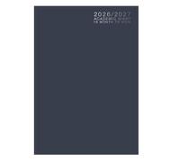 Academic Diary 2026-2027 A5 Week to View Hardback Planner - 18 Month Academic Organiser with Ribbon Marker - Colour Choice Term Timetables Exam Deadlines for Students Teachers Office (Navy)