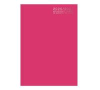 Academic Diary 2026-2027 A5 Week to View Hardback Planner - 18 Month Academic Organiser with Ribbon Marker - Colour Choice Term Timetables Exam Deadlines for Students Teachers Office (Pink)