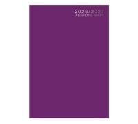 Academic Diary 2026-2027 A5 Week to View - Mid Year Hardback Casebound Organiser - University College & School Planner - Runs July 2026 to August 2027 (Dark Purple)