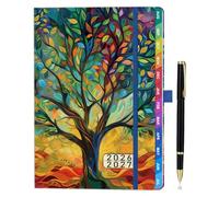 Academic Diary 2026-2027 A5 Week to View Planner, Mid-Year Academic Planner Aug 2026 - Jul 2027, Weekly Student Diary, Hard Cover with 100 GSM Paper, Pen Holder, Elastic Closure, 2 Bookmarks & Pocket