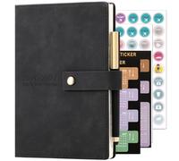 Academic Diary 2026-2027, Daily Planner, A5 Day Per Page,Daily Diary from Jul 2026 - Jun 2027,Hard Cover Organisers Journals with Pen,Bookmark,Monthly Tabs,Stickers (Black)