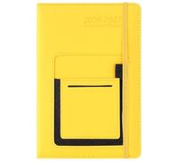 Academic Diary 2026-2027, Diary 2026-2027 A5 Page a Day from July 2026 to June 2027,Mid Year Academic Planner with Colorful Monthly Tab,Front/Inner Pocket,Elastic Closure (Yellow)