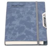 Academic Diary 2026-2027,Diary 2026-2027 Day Per Page, Hardcover Organized from July 2026 to June 2027, Agenda A5 Daily Monthly Planner with Monthly Tabs, Inner Pocket,Pen,Pen Loop,Stickers (Blue)