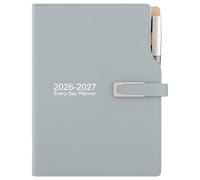 Academic Diary 2026-2027,from Jul 2026-Jun 2027 A5 Day to Page,Schedule Organizer with Calendar Stickers, Agenda Diary Planner with Pen Holder and Pen,Premium Thicker Paper 14 X 21.5 cm (Blue)