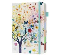 Academic Diary 2026-2027 Page A Day A5, July 2026 - June 2027, 26-27 Mid Year Diary with Colorful Tabs, 400 Pages 100-gsm Paper, 2 Bookmarks, Pocket - 2026-27 Planner for Teachers, Students