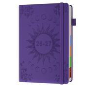 Academic Diary 2026-2027 Page A Day A5, July 2026 - June 2027, 26-27 Mid Year Diary with Colorful Tabs, 400 Pages 100-gsm Paper, 2 Bookmarks, Pocket - 2026-27 Planner for Teachers, Students