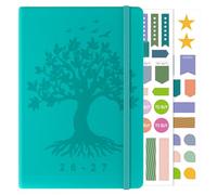 Academic Diary 2026-2027 Page A Day A5, July 2026 - June 2027, 26-27 Mid Year Diary with Colorful Tabs, 400 Pages 100-gsm Paper, 2 Bookmarks, Pocket - 2026-27 Planner for Teachers, Students