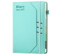 Academic Diary 2026 2027 Page a Day A5,Mid Year Diary 2026/27 Day per Page,Daily Planner Organiser from July 2026 to June 2027,Productivity Journal with Pocket (Blue)