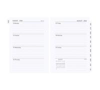 Academic Diary 2026 2027 Refill A5 Size, Mid Year Weekly Planner Inserts from August 2026 to July 2027, Week on Two Pages with Monthly Tabs, Compatible with Filofax A5 organiser, 21 x 14.8 cm