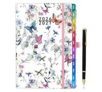 Academic Diary 2026-2027 Week to View - Student Diary with Monthly Tabs, 100 GSM No Bleed Paper, Pen Holder, Pocket, Elastic Band & Ribbon Bookmarks, Academic Year Diary Aug 2026-Jul 2027