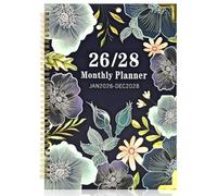 Academic Diary 2026-2028,A4 Monthly to View Appointment, Floral Design Colorful Monthly Tabs, Teacher Planners Academic Year from January 2026 - December 2028
