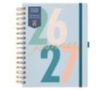 Busy B A5 Diary - Mid-Year Academic Planner - Aug '26 - Aug '27 - Blue Journal - Week to View Academic Planner with Monthly Planners, Storage Pocket, Stickers, Space for Notes, Timetables & Goals