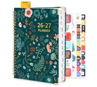 Academic Diary 2026/27, A5 Weekly Planner, Aug 2026-Jul 2027, Green Flower