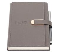 Academic Diary 2026 Day to Page A5, Jan 2026-Dec 2026, Daily Planner Schedule Organiser with Pen, Hardcover Agenda Diary Planner with Stickers,Inner Pocket,Premium Thicker Paper (Grey, A5)