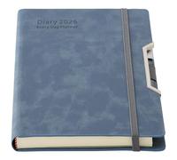 Academic Diary 2026,Diary 2026 Day Per Page, Hardcover Organized from Jan 2026 to Dec 2026, Agenda A5 Daily Monthly Planner with Monthly Tabs, Inner Pocket,Pen,Pen Loop,Stickers (Blue)