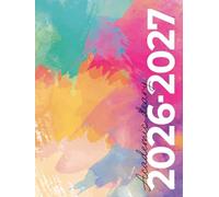 Academic Diary A4 Week To View | Brilliant Watercolour (Hardback): Large Mid Year Planner | August - July (UK Holidays & Moon Phases)