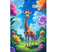 Academic Diary Uk A4: " Giraffe " Week To View 2 Page Per Week - Vertical 10 Periods - 12 Month From August To July - Planner With Month Tabs Notes ... Ringbound Gift Ideas For Kids Boys and Girls.