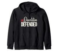 Academic Milestone: Dissertation Defended Funny PhD Zip Hoodie