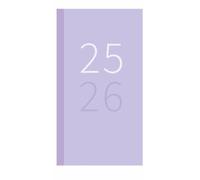 Academic Planner 2025-2026, Week To View Hardback Weekly Diary, Mid-Year Organiser, Pastel Slim Diary Student Teacher (Purple)