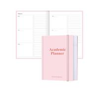 Academic Planner for 2026-2027 or Anytime - 5.8" x 8.5" Undated Weekly Student Planner For Homeschool, High School, College & Nursing Students, 200 Pages, Pink