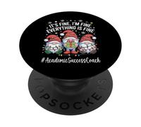 Academic Success Coach Gnome Everything Is Fine Christmas PopSockets Adhesive PopGrip
