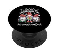 Academic Support Coach Gnome Everything Is Fine Christmas PopSockets Adhesive PopGrip