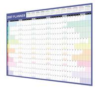 Academic Wall Calendar Planner, Large Laminated Poster | Offset Paper, Waterproof Laminated Surface, Minimalist Design, for School Deadlines and Office Milestone Tracking