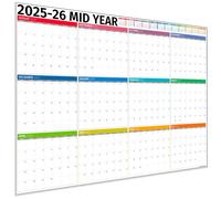 Academic Wall Planner 2025/2026 - A1 Dry Erase Mid Year Wall Planner 2025-2026 - 12 Month Office, University, School, Teacher Calendar 25/26 - Folded Boxes Edition