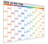 Academic Wall Planner 2025/2026 - A1 Dry Erase Mid Year Wall Planner 2025-2026 - 14 Month Office, University, School, Teacher Calendar 25/26 - Folded Columns Edition