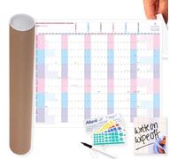 Academic Year Planner - Giant Write-on Wipe Off Wall Planner with Free Accessory Kit (2026/2027 Pastel, Gaint 88x120cm)