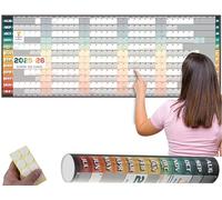 Academic Year Wall Planner 2025-2026 with Extra Wide Size, Months in ROWS | Mid Year Wall-Planner Runs Aug ’25 to Jul ’26 | Excellent for office, home and school. | Non Laminated, ROLLED DELIVERY