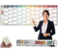 Academic Year Wall Planner 2026-2027 with Extra Wide Size (120 x 42 cm) | Mid Year 26/27 Wall-Planner Runs Aug ’26 to Jul ’27 | Excellent for office, home and school. | Non Laminated, ROLLED DELIVERY