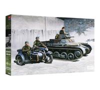 Academy 1/35 Military Panzer I Ausf B Light Tank Motorcycle German Army WWII