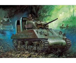 Academy 1:35 USMC M4A2 Sherman (75mm) 'Pacific Theater' Skill Level 4 - 13562
