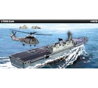 Academy 1/700 ROK Navy LPH-6111 Dokdo Plastic Model Kit 14216 | Detailed 1/700 LPH-6111 Dokdo kit includes ROK Navy decals, deck markings, display stand, anchor and antenna parts