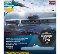 USS Enterprise CV-6 Aircraft Carrier 1:700 Plastic Model Kit Academy