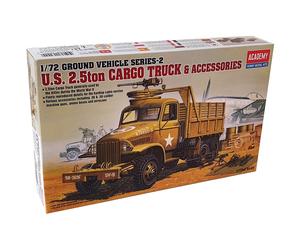 Academy 1/72 Military Model Kit US 2.5 ton Cargo Truck