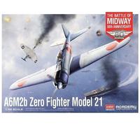 Academy 12352 1/48 Japanese Navy Zero Ship Fighter Aircraft Type 21 Midway Battle Plastic Model