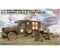 Academy 13403 1:72 WWII U.S. Ambulance and Airfield Bomb Towing Tractor