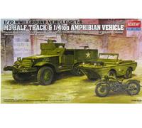 Academy M3 U.S. Half Track & 1/4t Amphibian Vehicle 1:72