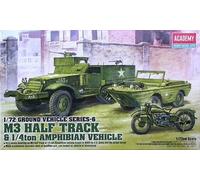 Academy M3 U.S. Half Track & 1/4t Amphibian Vehicle 1:72