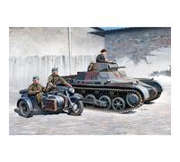 Academy 13556 WWII German Panzer I Ausf B & Motorcycle 1:35 Model Kit